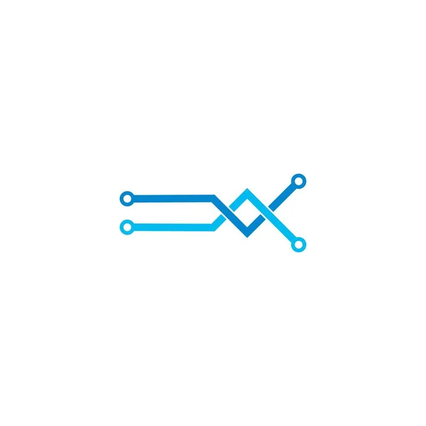 Logo Vettoriale Tecnologia Concetto Illustrazione Design — Vettoriale Stock