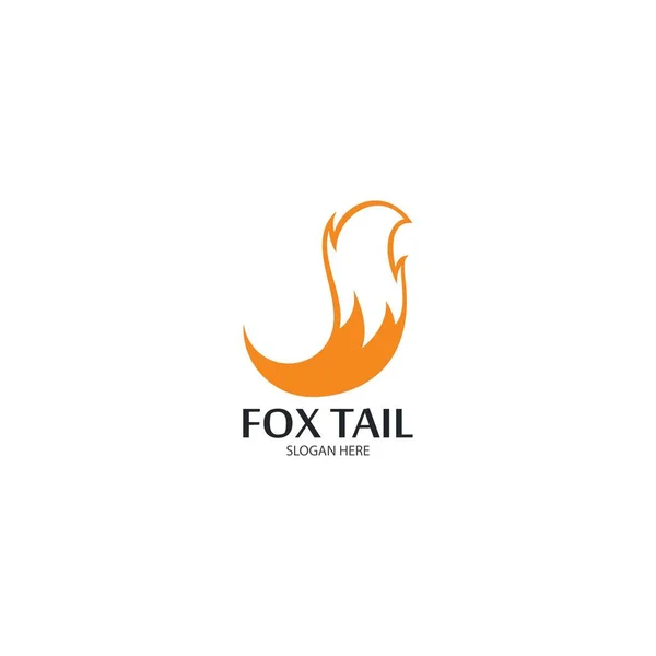 Дизайн Векторной Иконки Логотипа Fox Tail — стоковый вектор