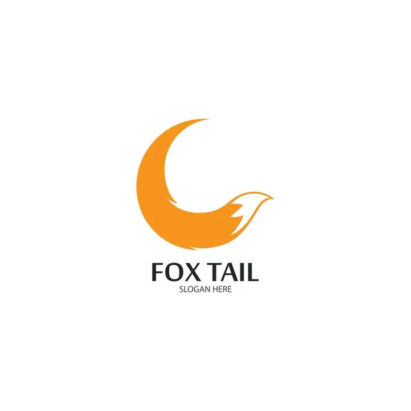 Дизайн Векторной Иконки Логотипа Fox Tail — стоковый вектор