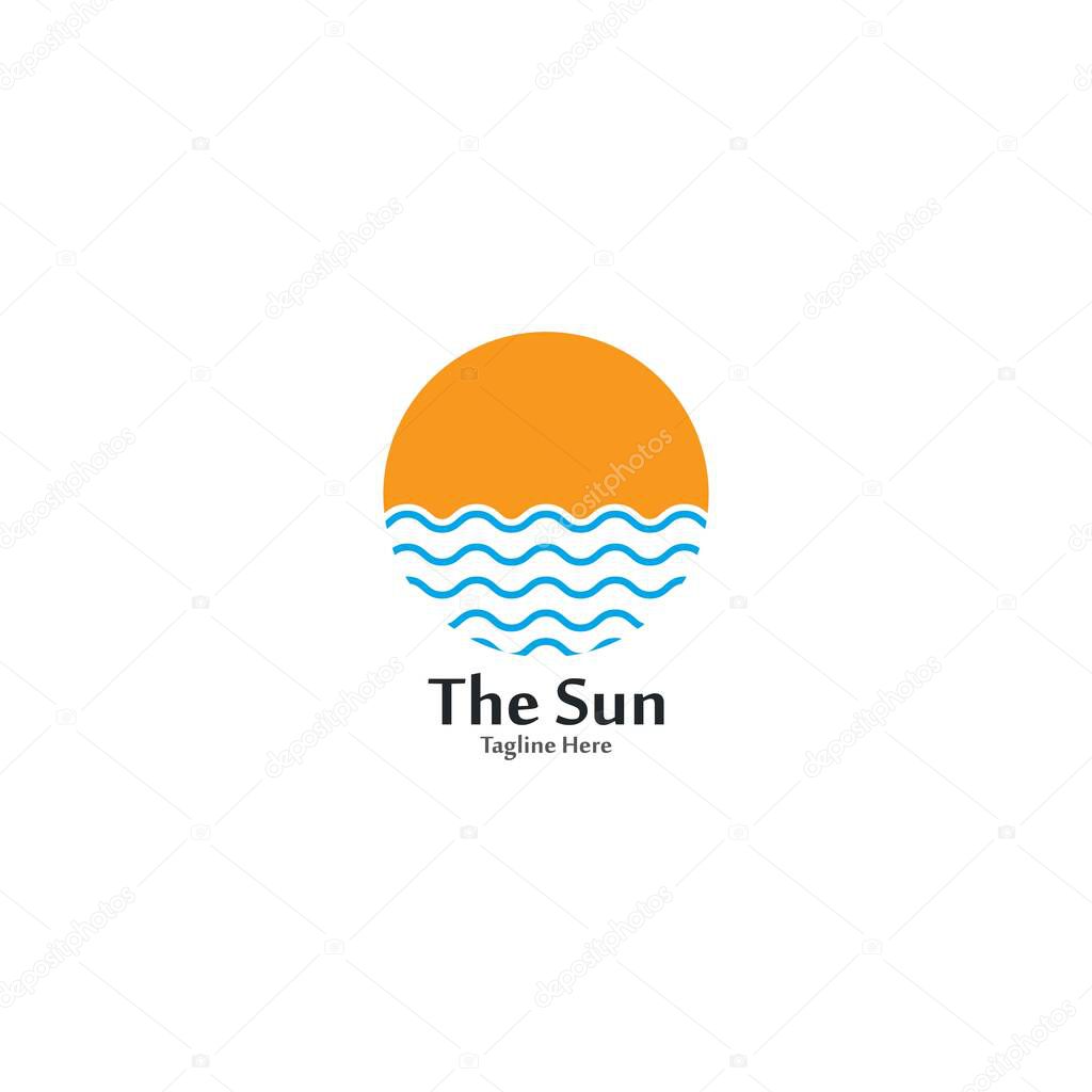 Sun Logo Icon Vector illustration design