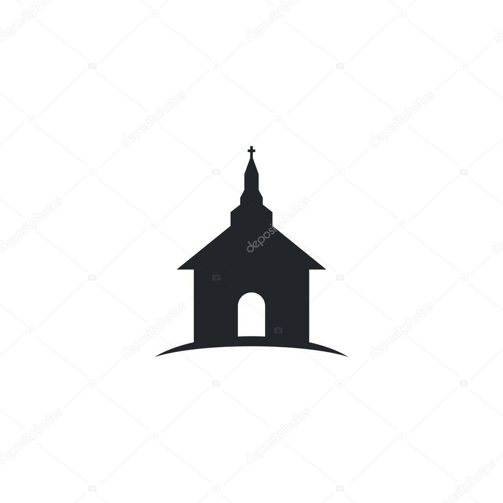 Church logo template vector icon illustration design 
