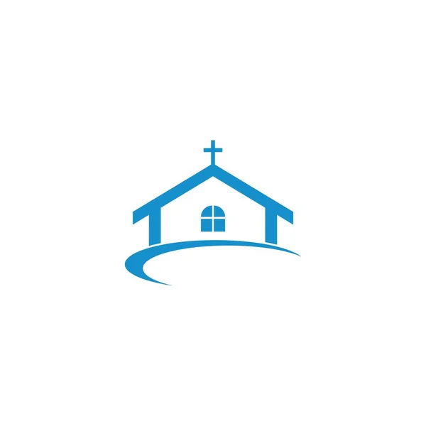 Kirche Logo Vorlage Vektor Symbol Illustration Design — Stockvektor