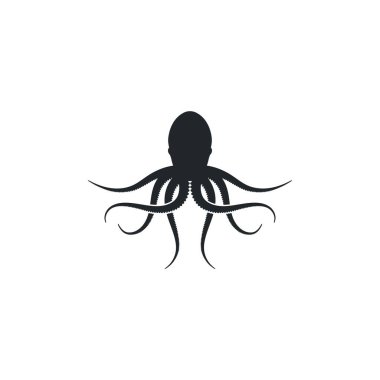 Ahtapot. Logo. Vektör illüstrasyon tasarımı 