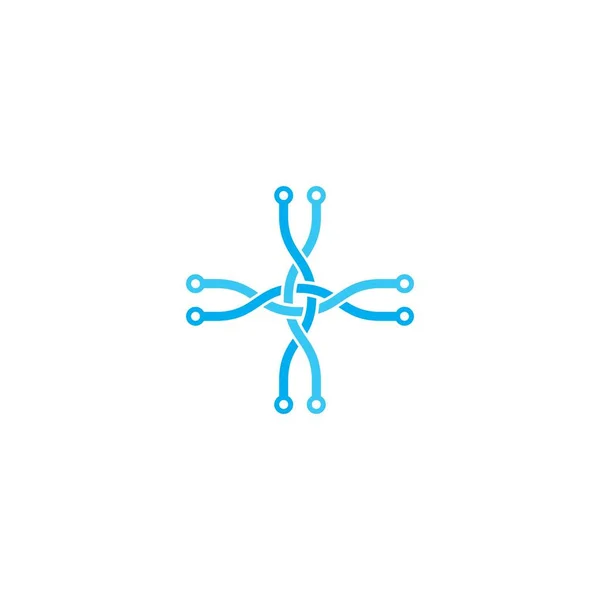 Концепт Иллюстрационный Дизайн Vector Logo Technology — стоковый вектор