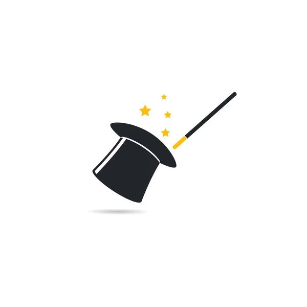 Magisk Hatt Logo Koncept Vektor Illustration Design — Stock vektor