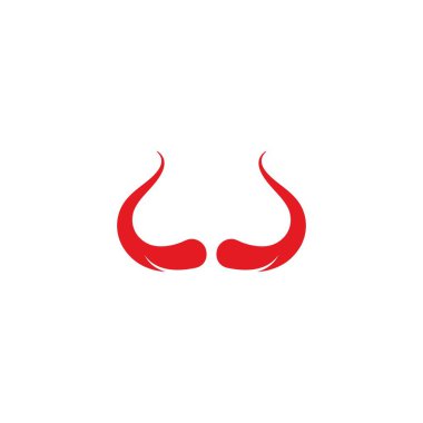 Şeytan boynuzu logo vektör çizimi tasarımı