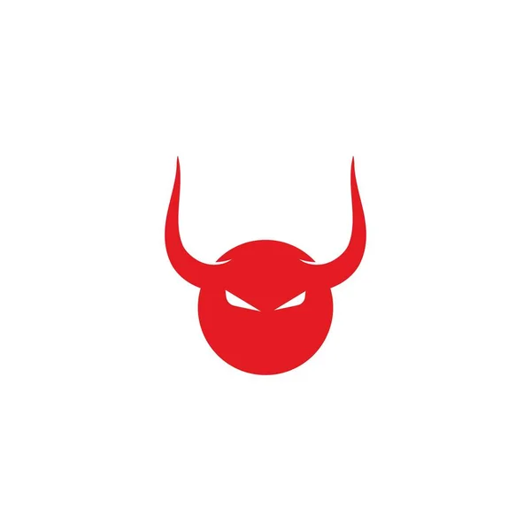 Logo Icône Diable Rouge Logo Vectoriel Illustration Design — Image vectorielle
