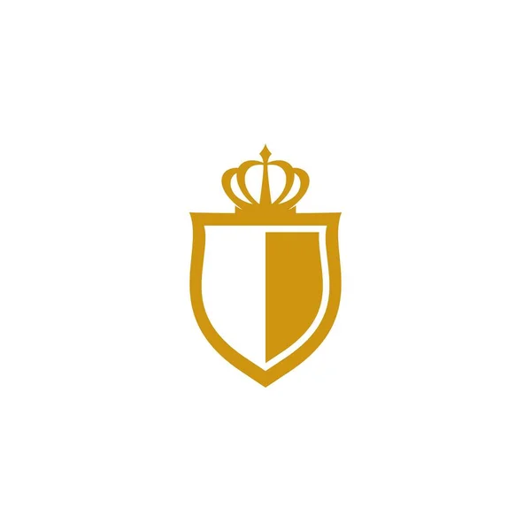 Scudo Con Logo Corona Icona Vetor Disegno Illustrazione — Vettoriale Stock