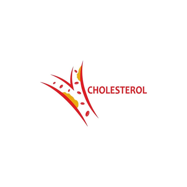 Vetor Colesterol Placa Logotipo Ícone Ilustratrion Design — Vetor de Stock