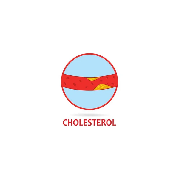 Wektor Ikony Logo Tablicy Cholesterolowej Ilustracja Projektu — Wektor stockowy