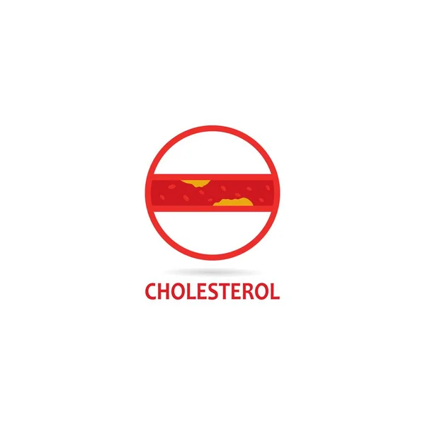Διάνυσμα Της Πλάκας Χοληστερόλης Λογότυπο Εικονίδιο Illustratrion Σχεδιασμό — Διανυσματικό Αρχείο