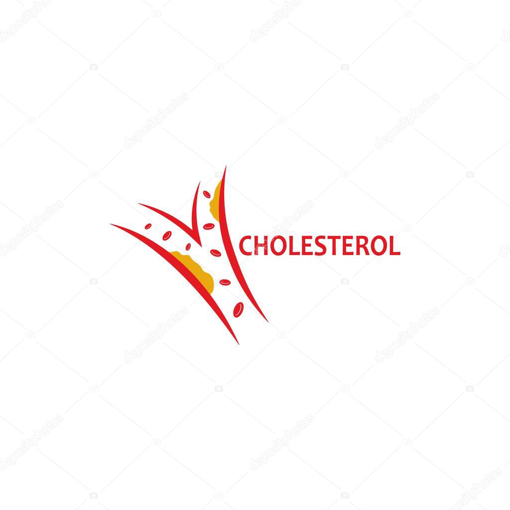 Vector of cholesterol plaque logo icon illustratrion design