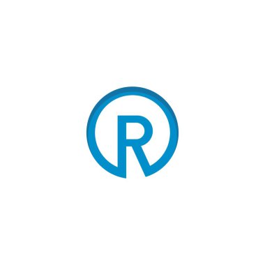 R harfi logo şablonu logo vektör resimleme tasarımı 