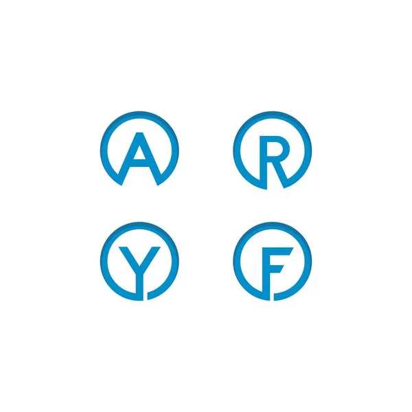 Y和F字母标志商业模板矢量图标设计 — 图库矢量图片