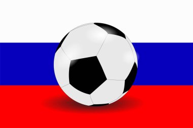 Futbol Rusya bayrağı karşı. Vektör çizim.
