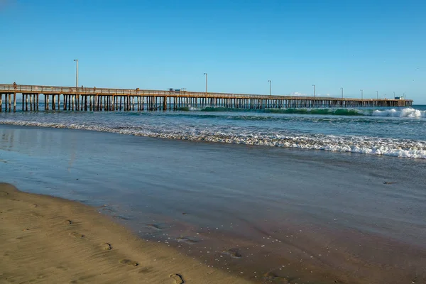 太平洋 長い木製の桟橋 アビラ ビーチ カリフォルニア州 — ストック写真
