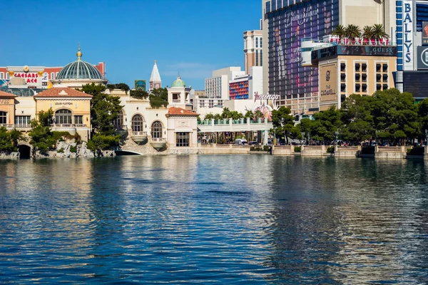 Las Vegas Strip Vista Desde Bellagio Fountain Las Vegas Nevada — Foto de Stock