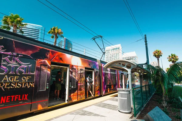 San Diego Usa Elokuuta 2019 San Diegon Vaunu Green Line — kuvapankkivalokuva