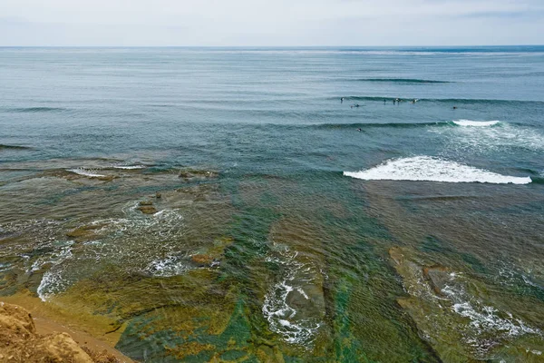 Marea Oceánica Largo Orilla Sunset Cliffs Point Loma San Diego —  Fotos de Stock