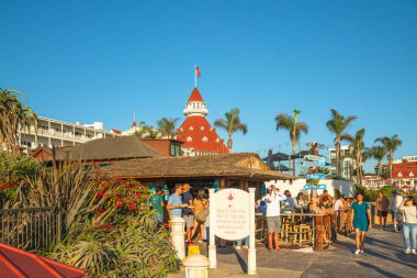 San Diego, California / Usa - 13 Ağustos 2019. San Dego, Kaliforniya 'daki Coronado Adası' ndaki Ulusal Tarihi Tarihi Otel del Coronado
