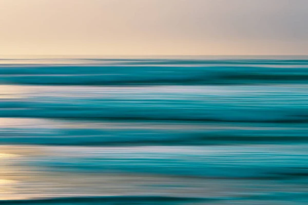 Fundo Paisagem Marinha Abstrato Com Movimento Panning Desfoque Luz Suave — Fotografia de Stock