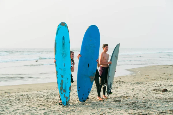 Morro Bay State Park California Estados Unidos Septiembre 2020 Surfistas —  Fotos de Stock