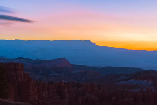 Paisaje Abstracto Amanecer Sobre Cañón Parque Nacional Bryce Canyon Utah — Foto de Stock