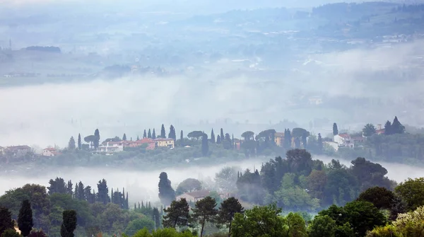 Туманный Пейзаж Тоскане Италия Европа — стоковое фото