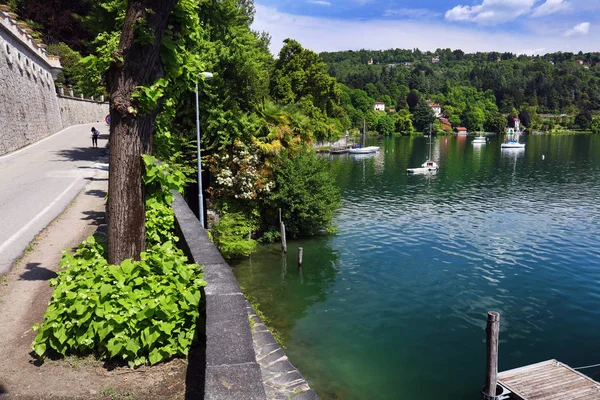 Orta San Giulio Słynnego Kurortu Wschodnim Brzegu Jeziora Orta Włochy — Zdjęcie stockowe