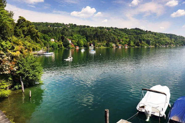 Orta San Giulio Berühmter Ort Westlichen Ufer Des Ortasees Italien — Stockfoto