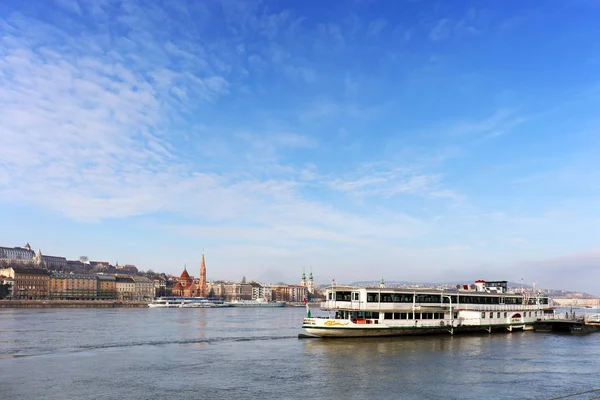 Řeka Dunaj Budapešti Evropa — Stock fotografie