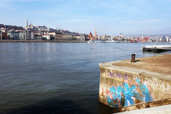 Řeka Dunaj Budapešti Evropa — Stock fotografie