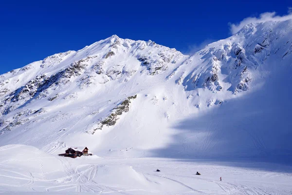 Fantastiska Vinterlandskap Făgăraş Bergen Med Berömda Balea Resort Thecarpathians Transsylvanien — Stockfoto