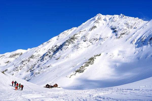 Impressionante Paisagem Inverno Nas Montanhas Fagaras Com Famoso Balea Resort — Fotografia de Stock