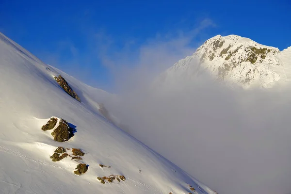 Paisagem Inverno Fagaras Mountains Roménia Europa — Fotografia de Stock