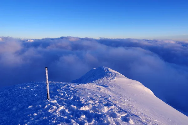 Spektakuläre Winterlandschaft Fagaras Gebirge Transsilvanische Alpen Rumänien Europa — Stockfoto