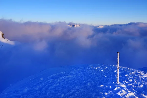 Spectacular Winter Landscape Fagaras Mountains Transylvanian Alps Romania Europe — Stock Photo, Image