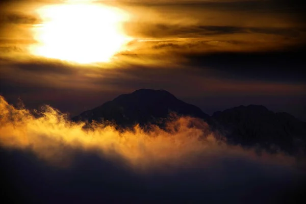 Spektakuläre Winterlandschaft Fagaras Gebirge Transsilvanische Alpen Rumänien Europa — Stockfoto