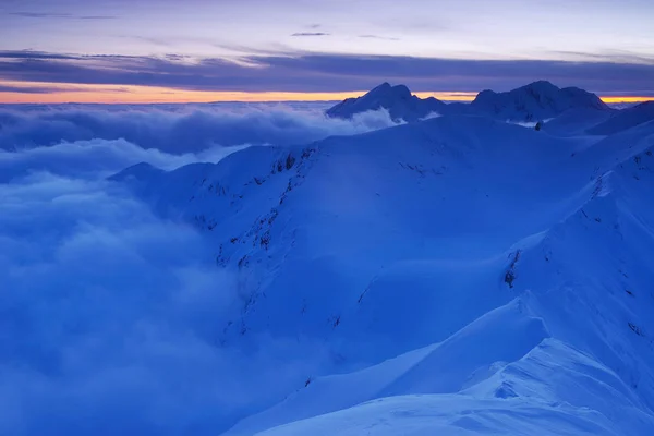 Paysage Montagne Hiver Dans Les Montagnes Fagaras Roumanie — Photo