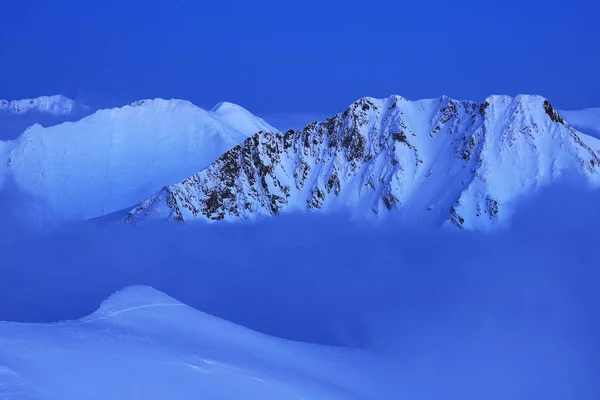 Zimní Horské Krajině Pohoří Fagaras Rumunsko — Stock fotografie