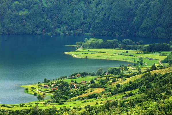 Paisaje Sete Cidades Isla San Miguel Azores Portugal —  Fotos de Stock