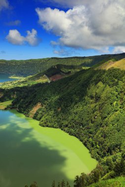 Sete Cidades, Sao Miguel Adası, Azores Portekiz havadan görünümü