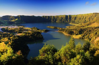 Sao Miguel Island, Azor Takımadaları, Poprtugal, Europe Sete Cidades peyzaj