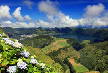 Sao Miguel Island, Azor Takımadaları, Poprtugal, Europe Sete Cidades peyzaj
