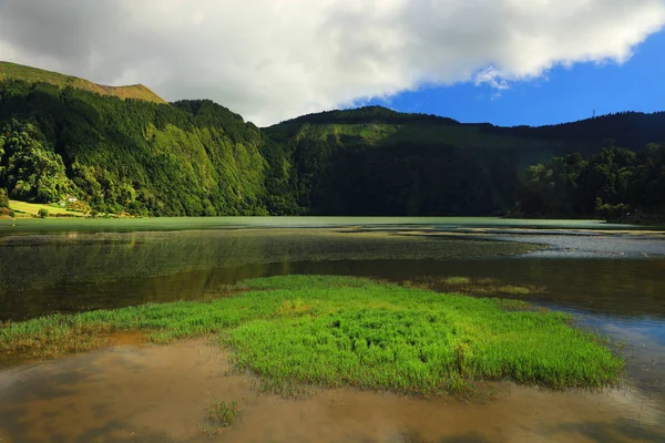 Vista Aérea Sete Cidades Isla Sao Miguel Azores Portugal —  Fotos de Stock