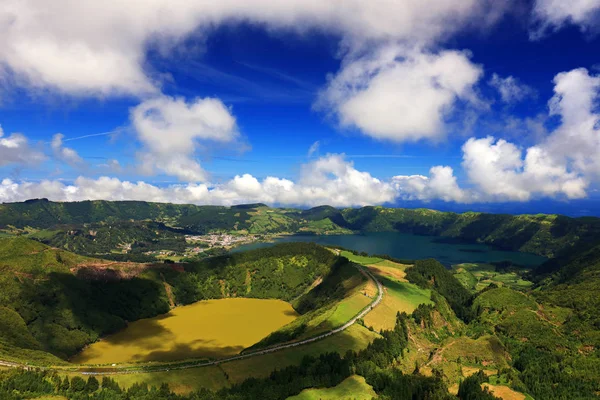 Paisagem Das Sete Cidades Ilha São Miguel Arquipélago Dos Açores — Fotografia de Stock