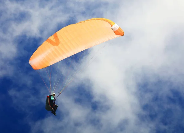 Paragliding Sete Cidades Sao Miguel Island Azores Portugal Europe — Stock Photo, Image