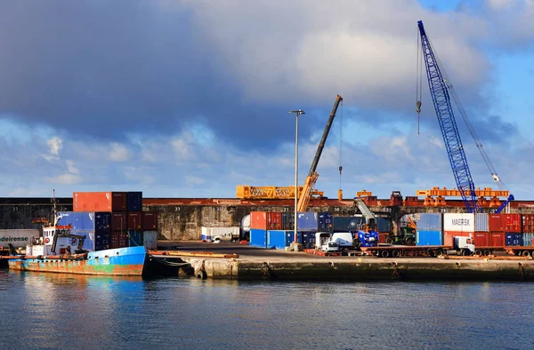 Ponta Delgada Hamn Sao Miguel Island Azorerna Portugal Europa — Stockfoto