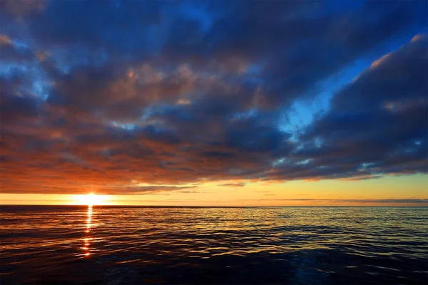 Puesta Sol Sobre Océano Atlántico — Foto de Stock