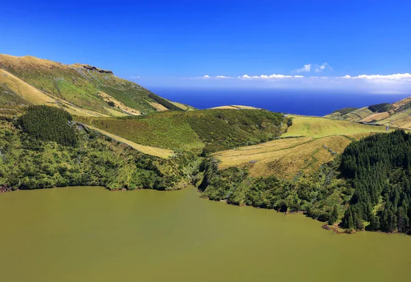 Lagoa Funda Ilha Das Flores Açores Portugal Europa — Fotografia de Stock